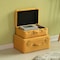 Vintiquewise Decorative Tufted Velvet Suitcase Treasure Chest, Yellow, PK 2 QI003982_YL - alternate 4